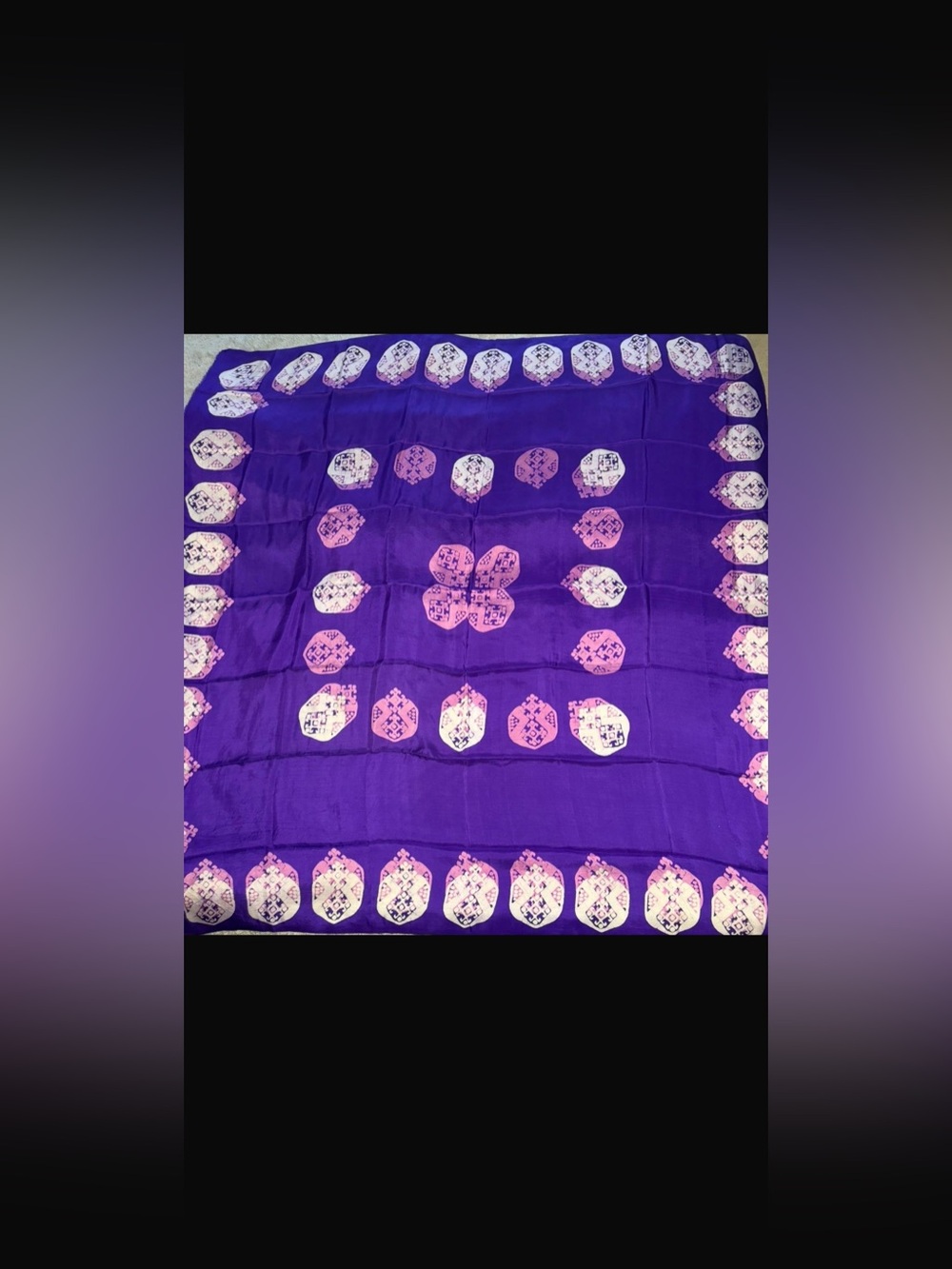 Azerbaijan Kelaghayi Silk Scarf 59x59  New Without Tags